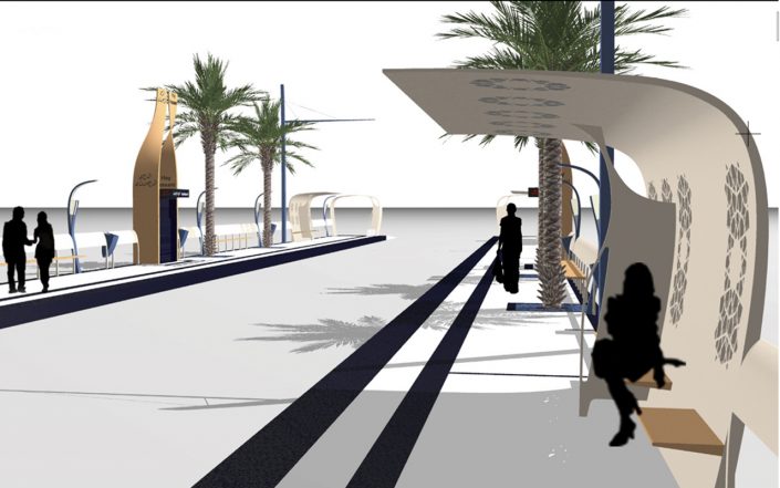 design espace urbain / station de tramway Casablanca /concours