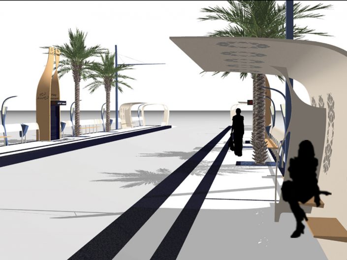 design espace urbain / station de tramway Casablanca /concours