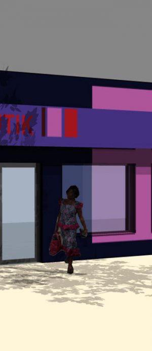design espace / concept de magasin de proximité béninois / Piamarket