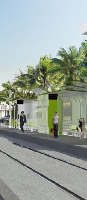 design espace urbain / station de tramway Iles de la Réunion /concours